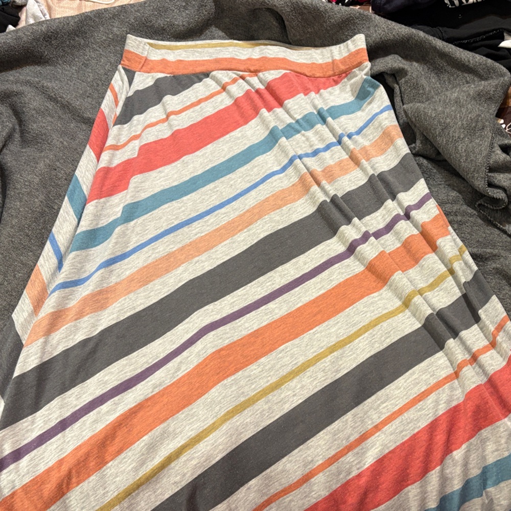 Faded Glory Striped Maxi Skirt - Multicolor